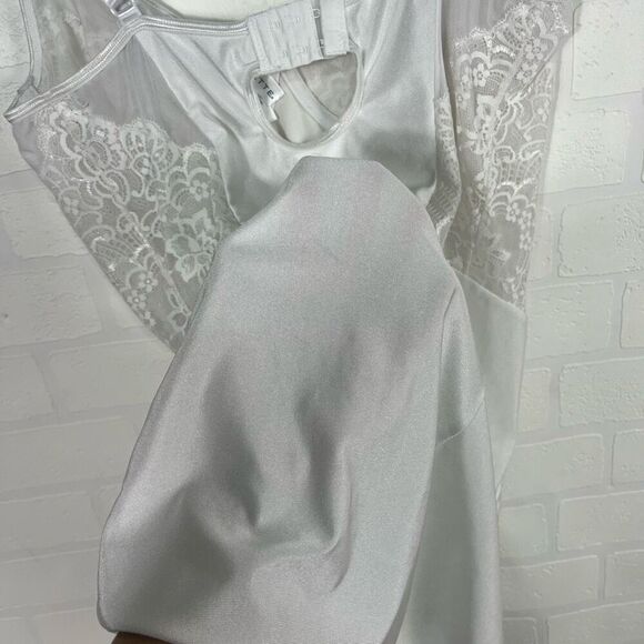 Coquette Womens Slip Dress Chemise size Large White Coquette Style - Picture 10 of 12